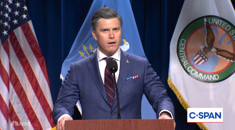 Saturday Night Live, Colin Jost as Pete Hegseth.