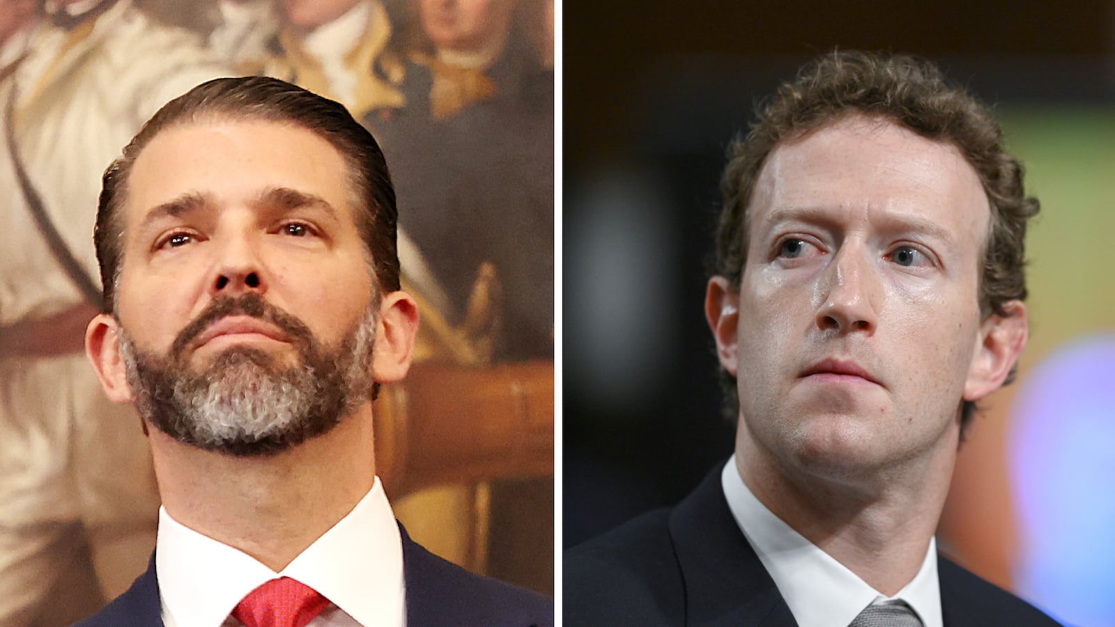 Donald Trump Jr. and Mark Zuckerberg.