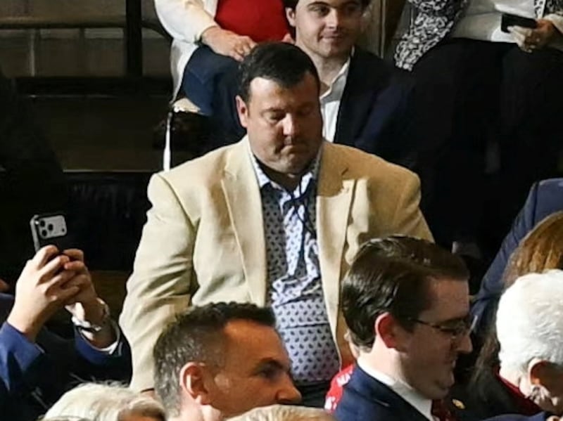 Rallygoers during Vance's speech on Monday, Sept. 21, 2026.