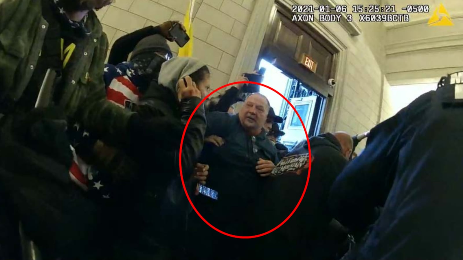 Joseph Fischer pictured inside the Capitol on Jan. 6.