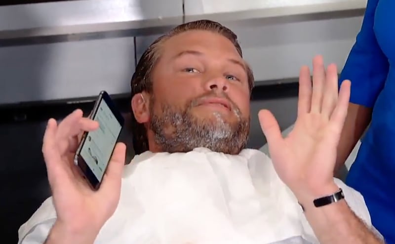 Pete Hegseth pleads on-air with Fox bosses not to have his beard shaved off.