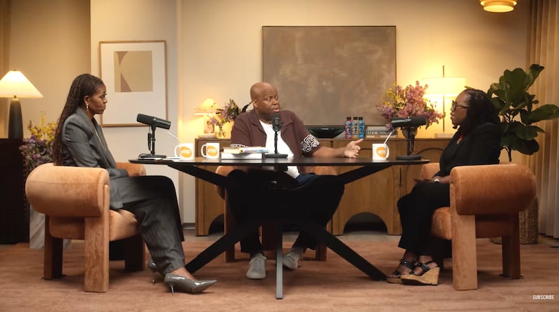 Michelle Obama, Craig Robinson, and, Justice Ketanji Brown Jackson