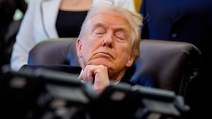 President Donald Trump appears at an event on lowering drug prices in the Oval Office at the White House on November 06, 2025 in Washington, DC.