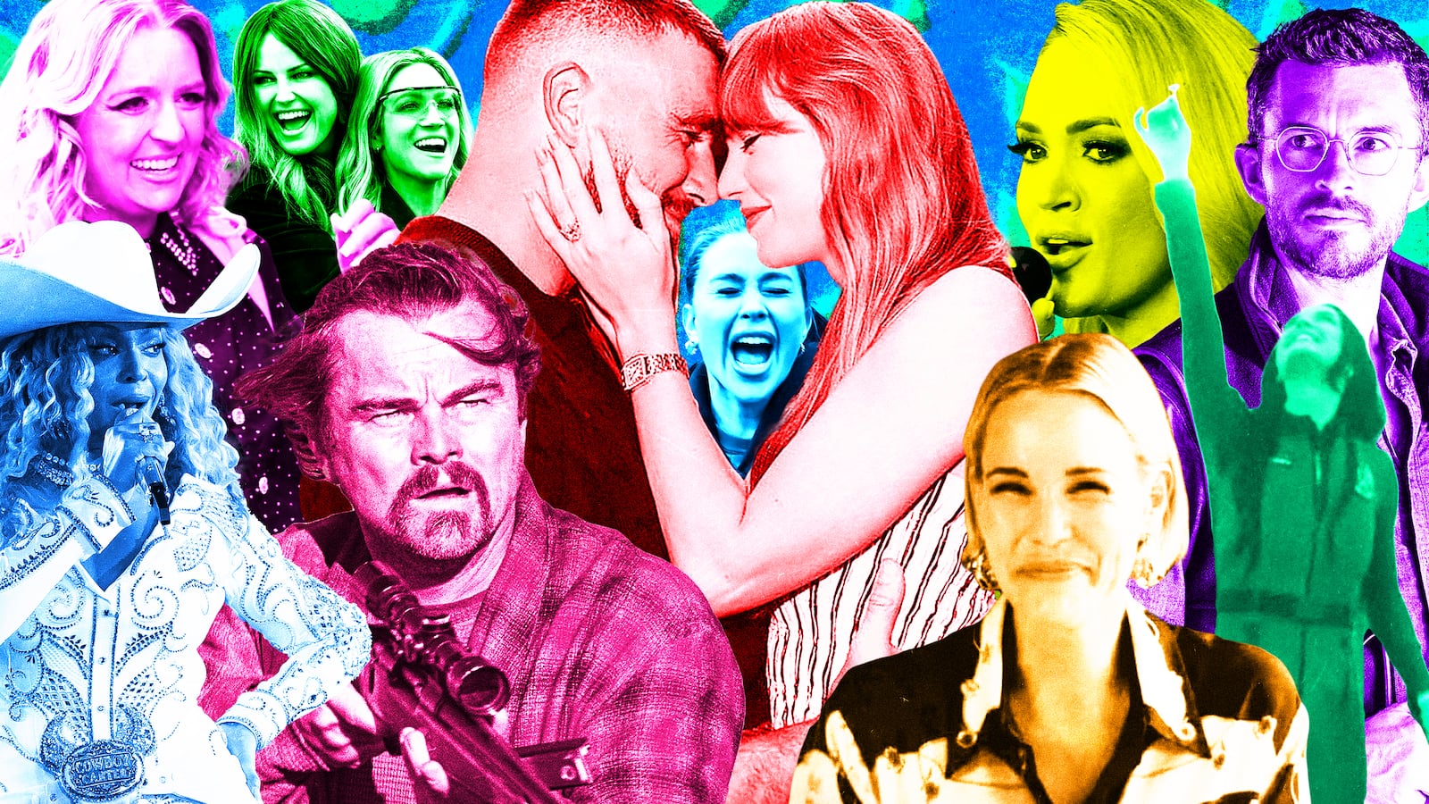 A photo illustration of the Top 25 Pop Culture moments for Obsessed.