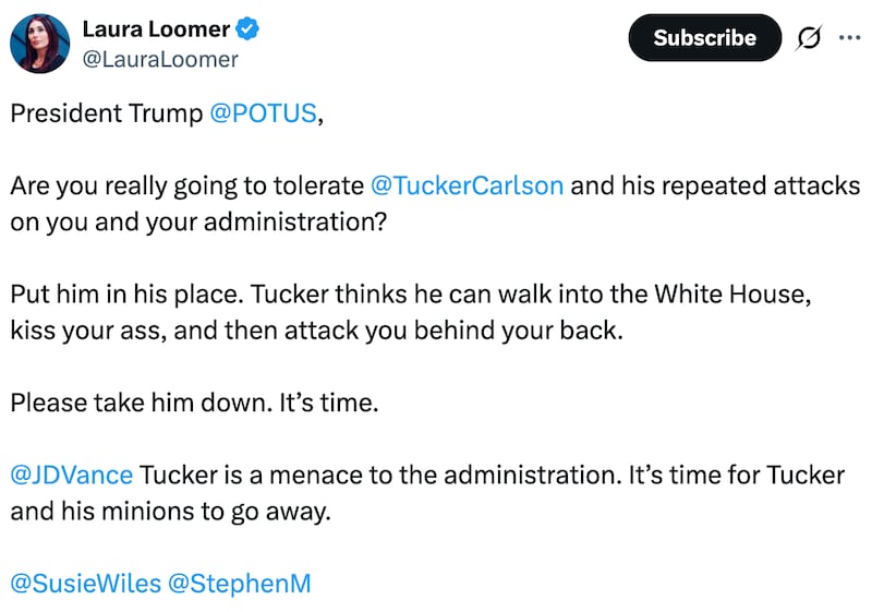 Laura Loomer on X