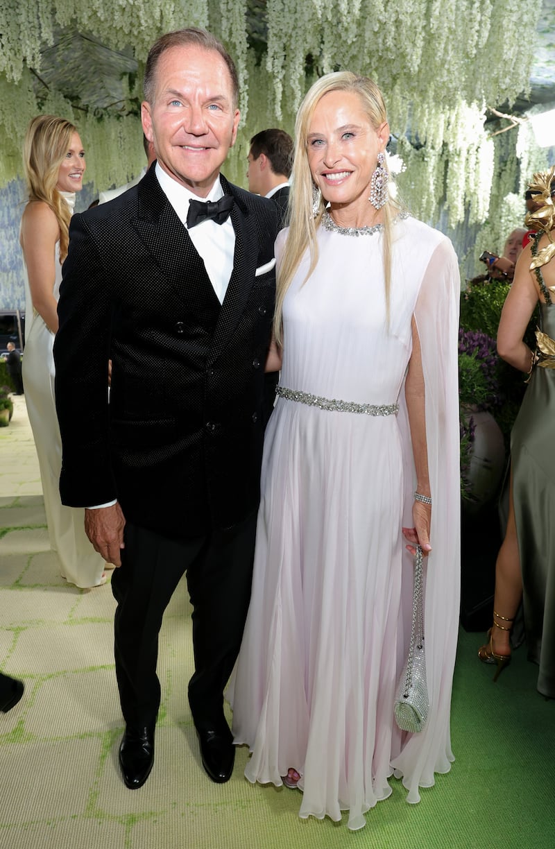 NEW YORK, NEW YORK - MAY 04: (L-R) Paul Tudor Jones and Sonia Klein attend the 2026 Met Gala celebrating "Costume Art" at the Metropolitan Museum of Art on May 04, 2026 in New York City. (Photo by Kevin Mazur/MG26/Getty Images for The Met Museum/Vogue