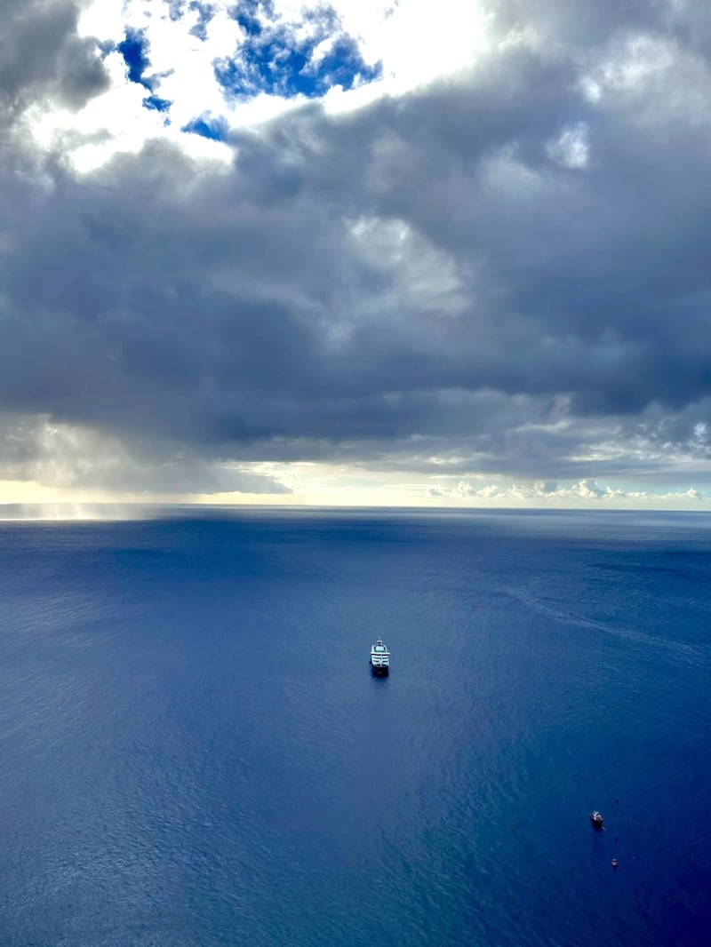 The MV Hondius at sea