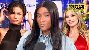 A photo illo illustration of Law Roach, Zendaya, and Heidi Klum for the Obsessed Podcast.
