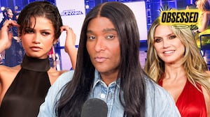 A photo illo illustration of Law Roach, Zendaya, and Heidi Klum for the Obsessed Podcast.