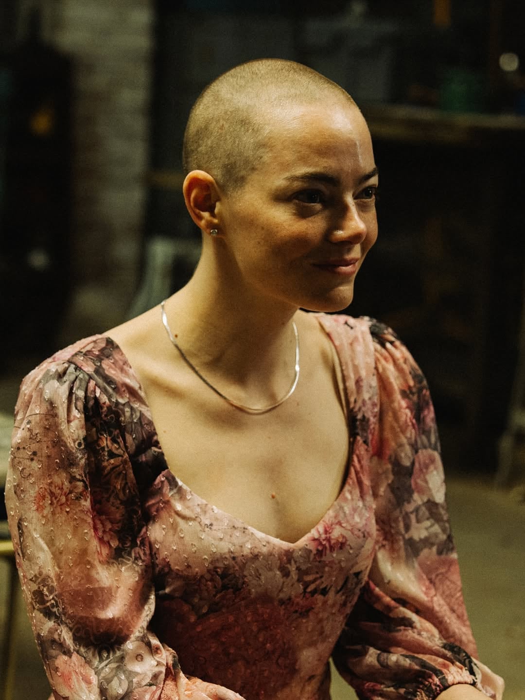 Emma Stone on the set of Bugonia.