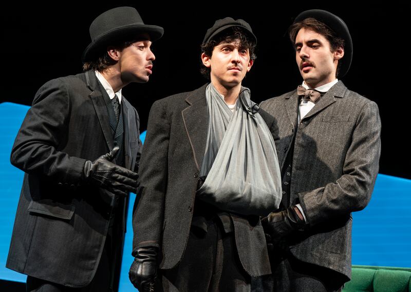 Jason Sanchez (Nedeljko), Jake Berne (Gavrilo), and Adrien Rolet (Trifko)