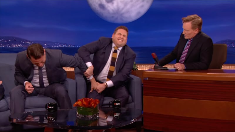 Channing Tatum and Jonah Hill promoting "21 Jump Street" on Conan