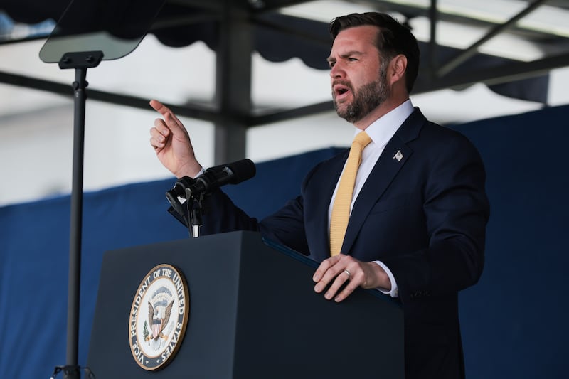 Vice President JD Vance speaks during the 2025 Naval Academy Graduation