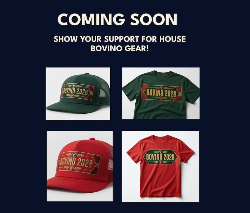 Bovino merch is already on sale.