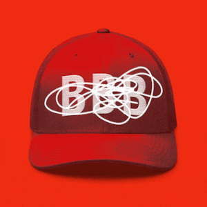 MAGA hat with "BBB" crossed out