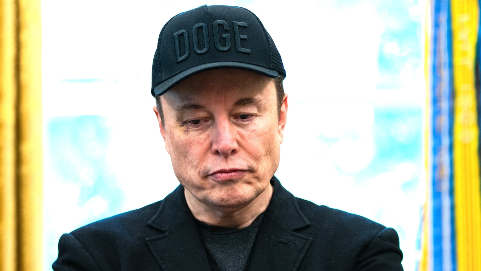 Elon Musk looks on during a news conference with US President Donald Trump in the Oval Office of the White House in Washington, DC, on May 30, 2025.