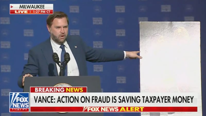JD Vance on stage.