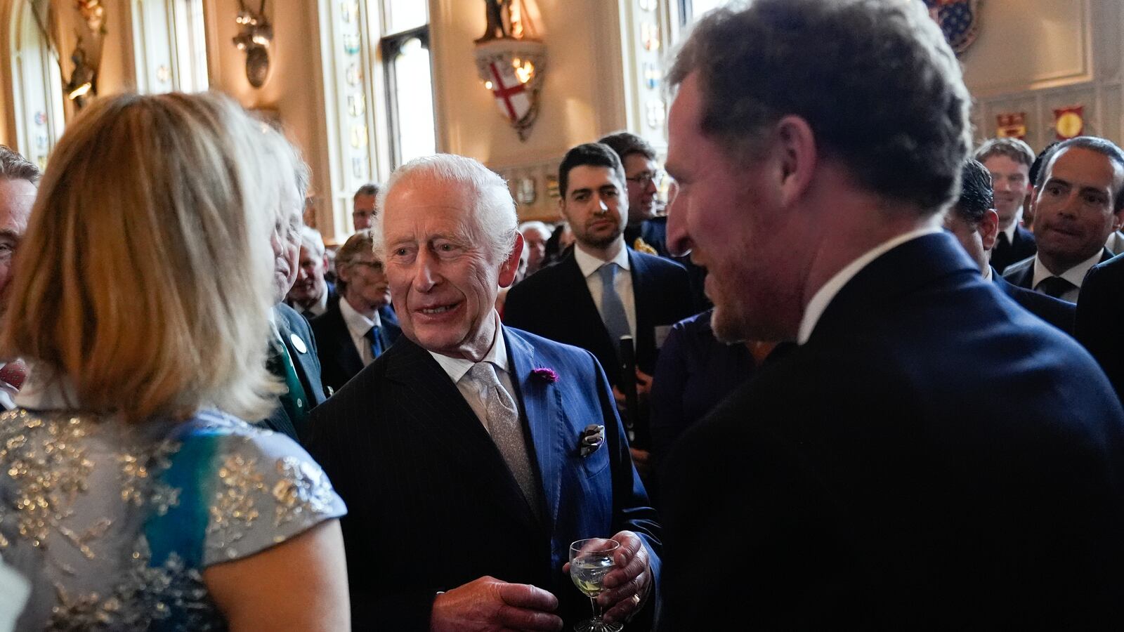 King Charles III during a reception for recipients of The King's Award for Enterprise, at Windsor Castle on July 9, 2024 in Windsor, England.