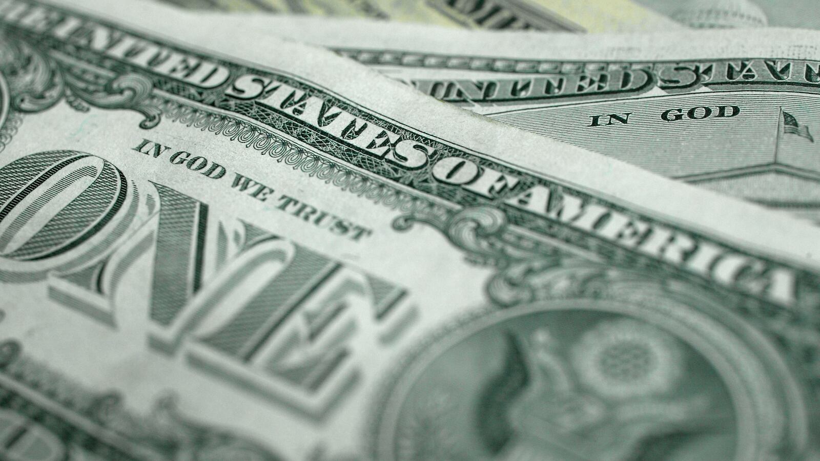 Several one dollar bills.