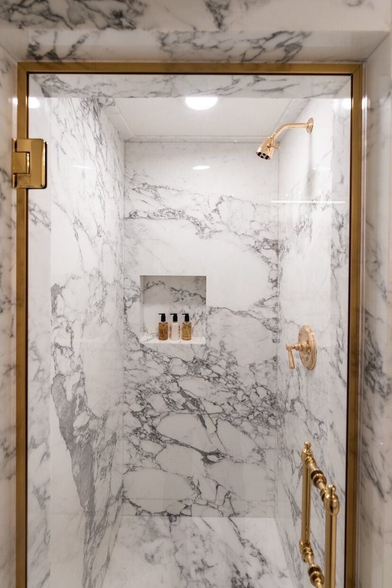 President Trump shared photos of the renovation he made to the bathroom in the Lincoln bedroom, changing it to all marble.