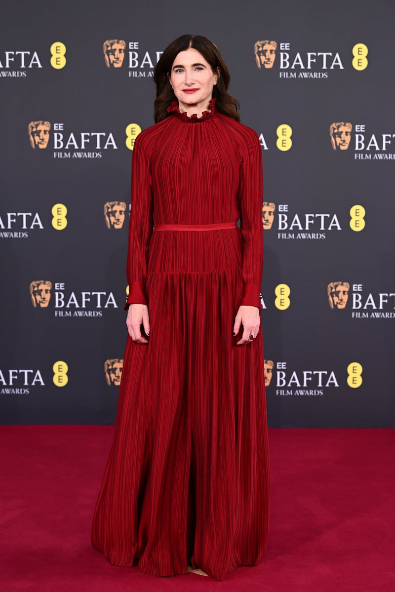 Kathryn Hahn attends the EE BAFTA Film Awards 2026 at The Royal Festival Hall on February 22, 2026 in London, England.