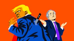Donald Trump, Ken Paxton photo illustration