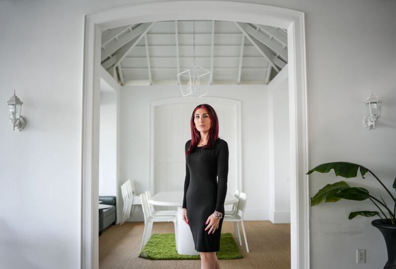 VERO BEACH, USA - April 02, 2024:  Far-right activist Laura Loomer. (Photo by Jacob M. Langston for The Washington Post via Getty Images)