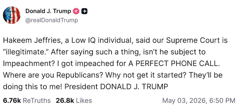 Donald Trump on Truth Social