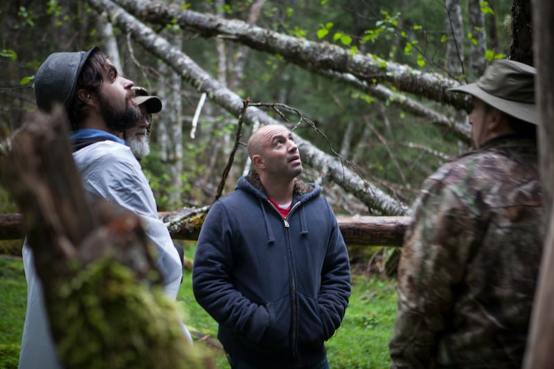 An episode of “Bigfoot Human Hybrid" featuring (l-r) Duncan Trussell, Joe Rogan.