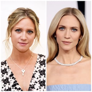 Brittany Snow in 2016 and 2025.
