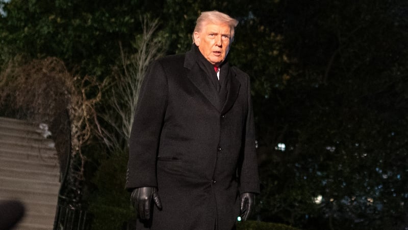 WASHINGTON, DC - JANUARY 20: U.S. President Donald Trump departs the White House via Marine One on Tuesday, Jan. 20, 2026 in Washington, D.C. Trump was scheduled to travel to Davos, Switzerland for the Annual Meeting of the World Economic Forum. (Photo by Peter W. Stevenson/The Washington Post via Getty Images)