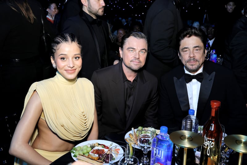 Chase Infiniti, Leonardo DiCaprio, and Benicio del Toro attend the 31st Annual Critics Choice Awards