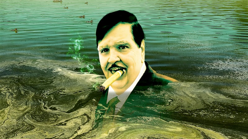 John Cafaro in the Reflecting Pool