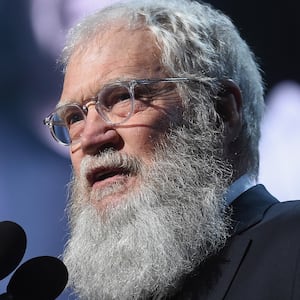 David Letterman onstage at the 32nd Annual Rock & Roll Hall Of Fame Induction Ceremony at Barclays Center on April 7, 2017 in New York City. The event will broadcast on HBO Saturday, April 29, 2017 at 8:00 pm ET/PT