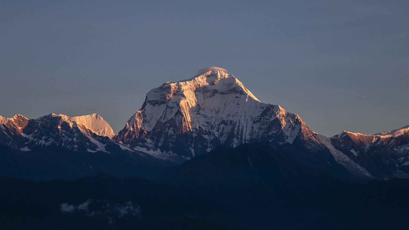 Mount Dhaulagiri at sunrise.