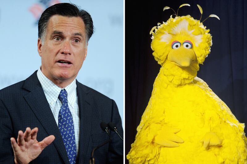galleries/2012/02/25/mitt-romney-misquotes-george-costanza-and-other-politicians-talking-on-celebrities-photos/romney-big-bird-politicians-television-character_sr9ovt