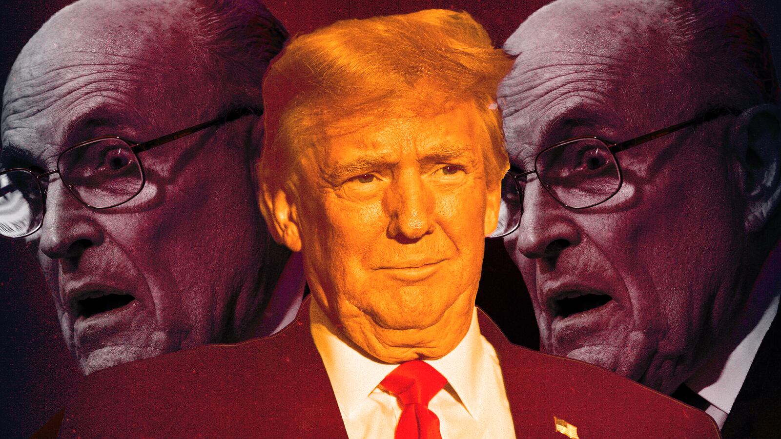 A photo illustration of former President Donald Trump and Rudy Giuliani.