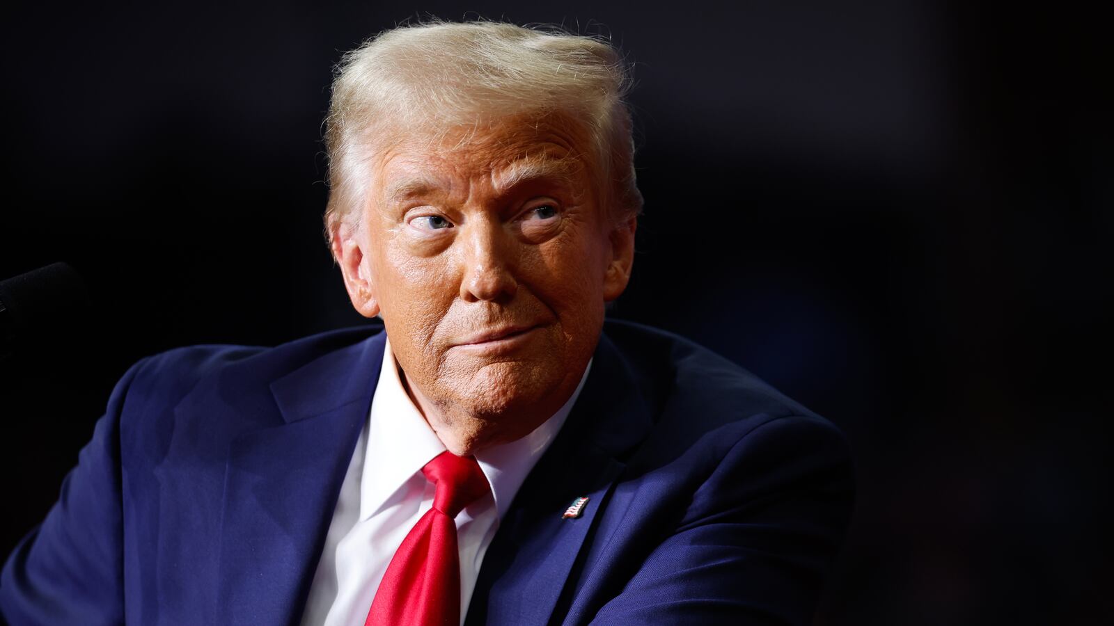 PITTSBURGH, PENNSYLVANIA - NOVEMBER 04: Republican presidential nominee, former President Donald Trump holds a campaign rally at the PPG Paints Arena on November 04, 2024 in Pittsburgh, Pennsylvania.