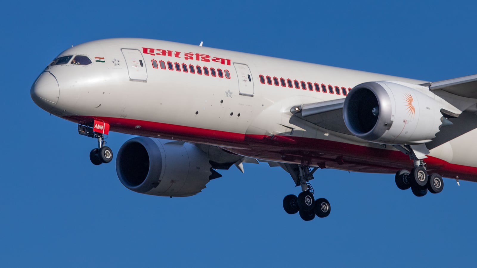 Air India Boeing 787 Dreamliner aircraft as seen on final approach flying for landing at London Heathrow International Airport LHR EGLL in England, United Kingdom on March 19, 2020. The modern and advanced B787-8 airplane has the registration VT-ANM and is powered by 2x GEnx-1B jet engines. AirIndia AI AIC is the flag carrier of India with headquarters at New Delhi and main hub at Delhi Indira Gandhi DEL airport, the airline is government-owned and member of Star Alliance aviation team. On August 7, 2020 an Air India subsidiary, Air India Express flight no AXB1344 had an accident skidded the runway during landing at Karipur Airport, Kozhikode Airport CCJ in India with at least 191 people on board and 2 fatalities. (Photo by Nicolas Economou/NurPhoto via Getty Images)