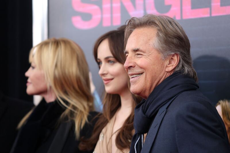 Melanie Griffith, Dakota Johnson and Don Johnson (Photo by Krista Kennell/Variety/Penske Media via Getty Images)