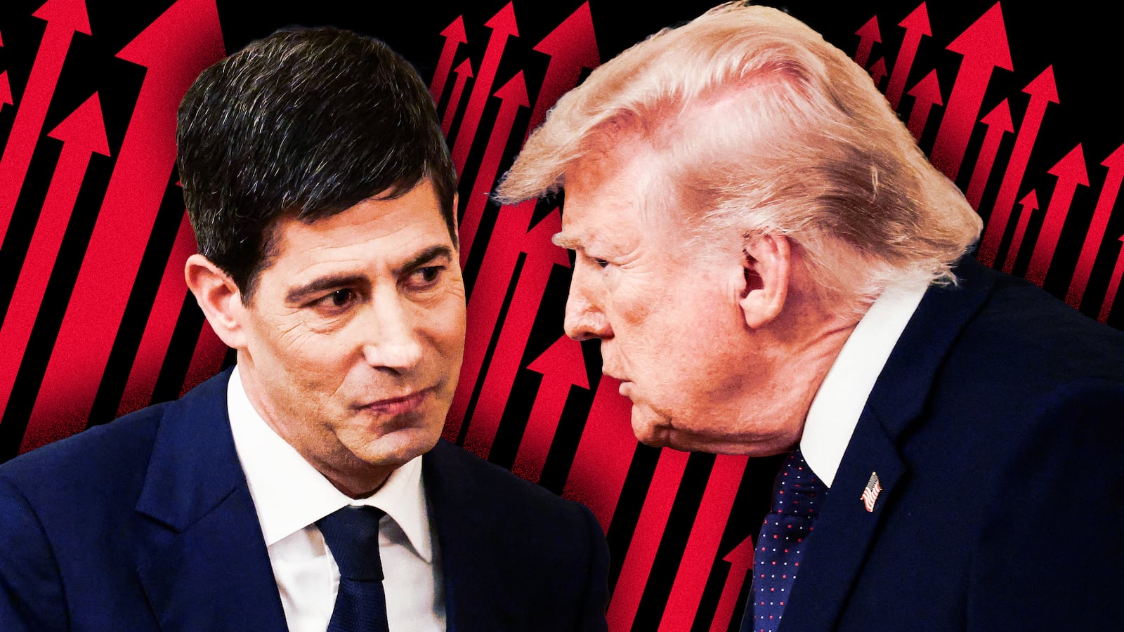 A photo illustration of Chair of the Federal Reserve of the United States Kevin Warsh and Donald Trump.