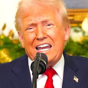 President Donald Trump delivers an address to the Nation from the Diplomatic Reception Room of the White House, Wednesday, Dec. 17, 2025.