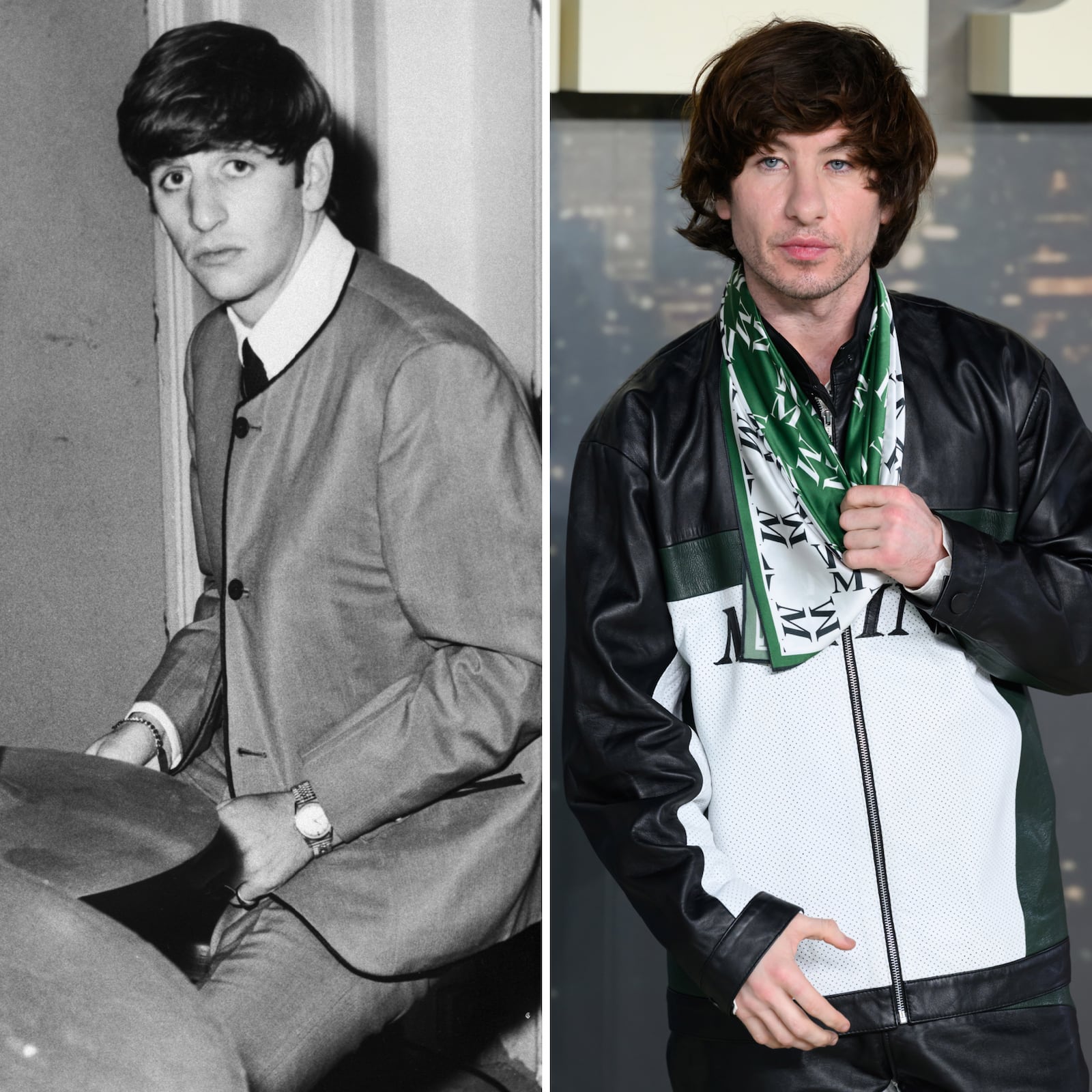 Ringo Starr, left, and Barry Keoghan, right.