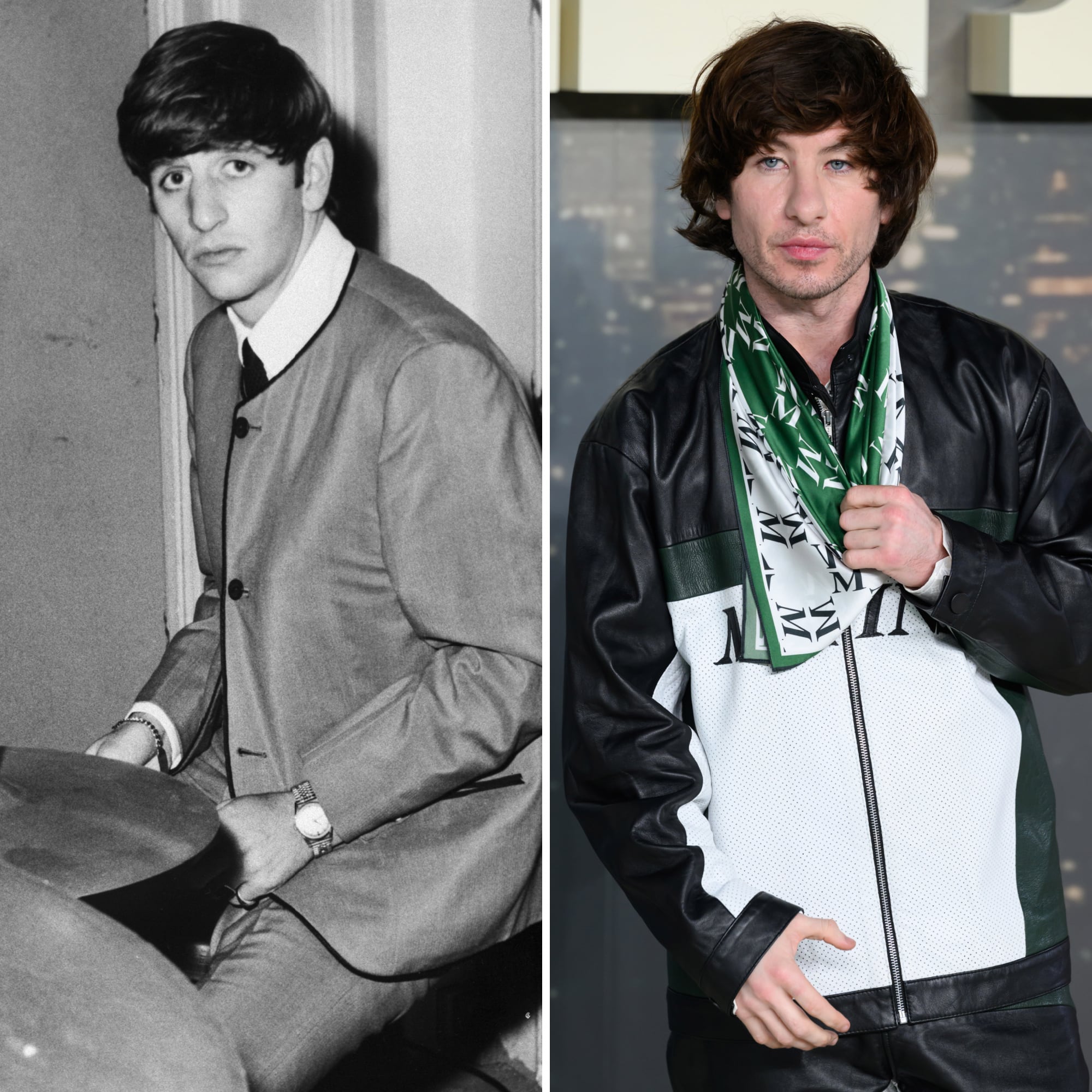 Ringo Starr, left, and Barry Keoghan, right.
