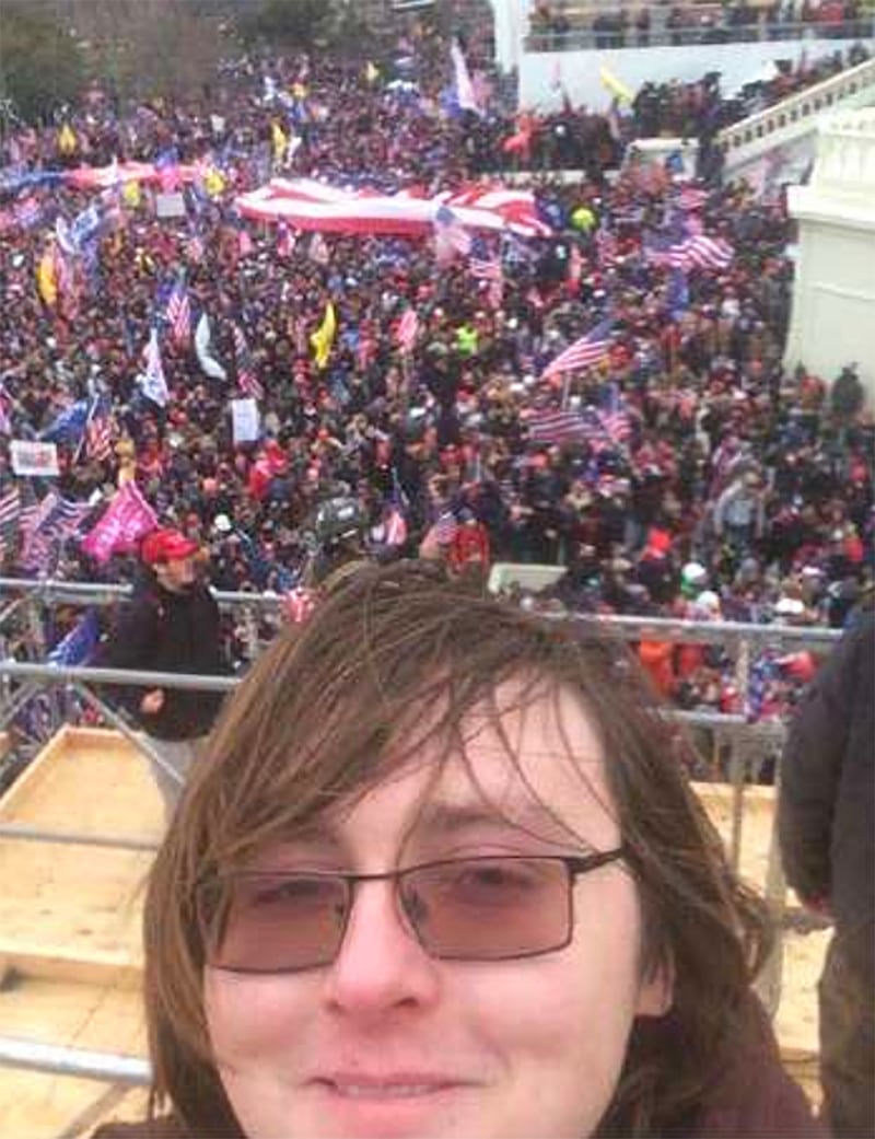 Patrick McCaughey III at the Capitol on Jan. 6, 2021.