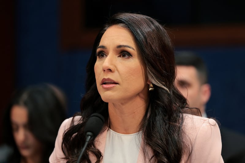 Director of National Intelligence (DNI) Tulsi Gabbard testifies before a U.S. House Intelligence Committee hearing on worldwide threats, on Capitol Hill in Washington, D.C., U.S., March 19, 2026. REUTERS/Kylie Cooper