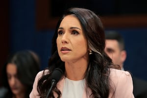 Director of National Intelligence (DNI) Tulsi Gabbard testifies before a U.S. House Intelligence Committee hearing on worldwide threats, on Capitol Hill in Washington, D.C., U.S., March 19, 2026. REUTERS/Kylie Cooper