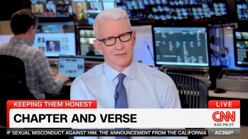 Anderson Cooper mocks Donald Trump on CNN.
