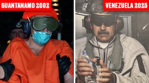 Side-by-side comparison of David Hicks and Nicolas Maduro.