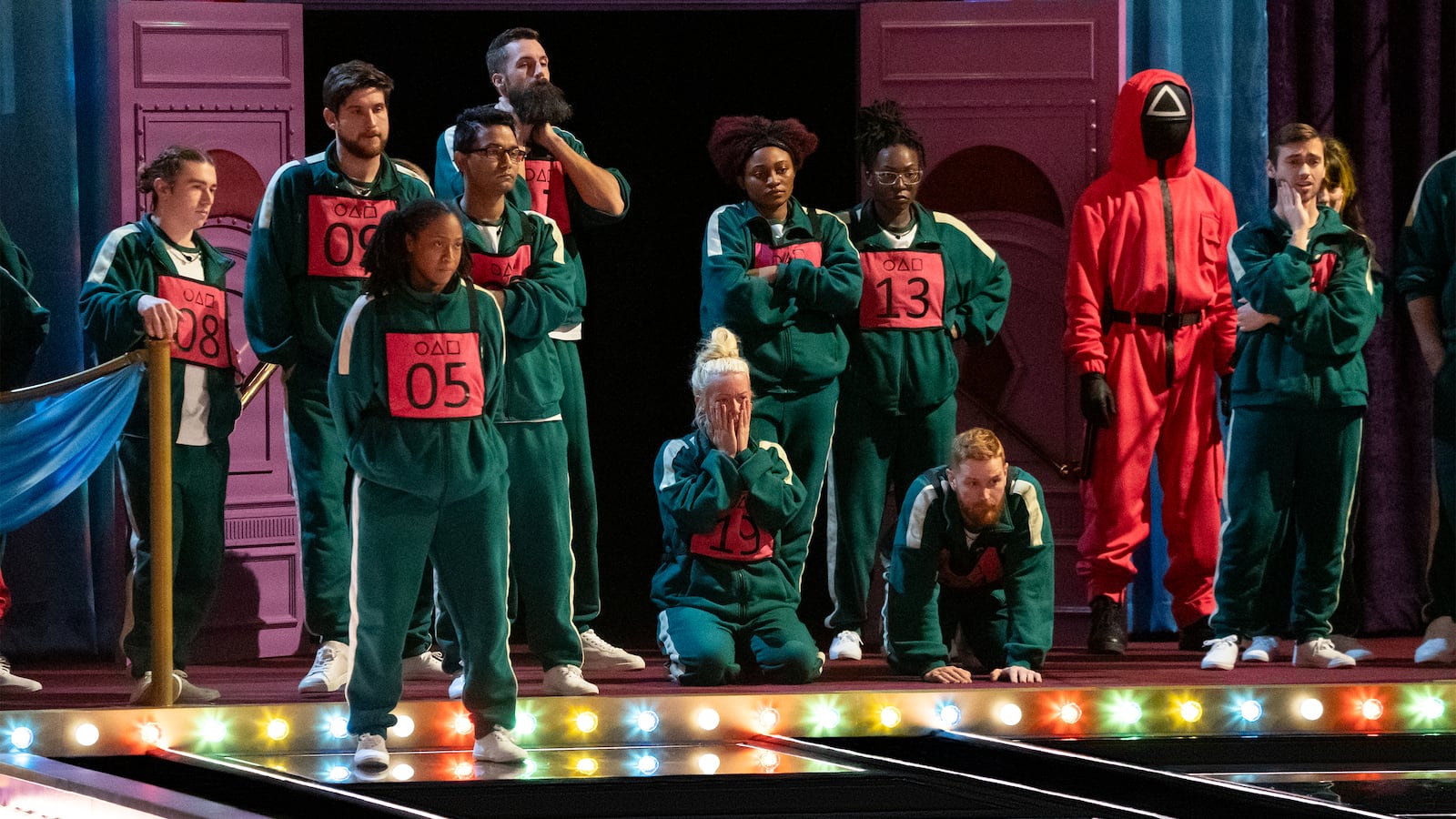 The Glass bridge challenge in Squid Games: The Challenge.